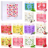 Furnizone 12-pack candles with varied fragrances for cozy ambience.