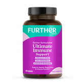 Further Food Ultimate Immune Support bottle being poured for daily routine