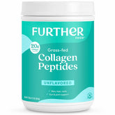 Further Food unflavored collagen peptides powder bottle for versatile daily use and skin support.
