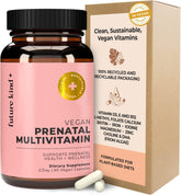 Future Kind prenatal bottle with DHA and folate for pregnancy support.