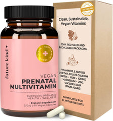 Future Kind prenatal bottle with DHA and folate for pregnancy support.
