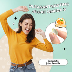 Future Kind Vegan Omega 3 capsules with citrus-tab for easy daily intake.