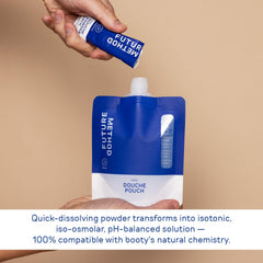 Future Method Anal Douche mixing pouch supports fast, accurate preparation.