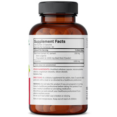 Futurebiotics Beet Root + L-Arginine capsules label highlights non-GMO vegan formula.