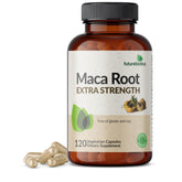 Futurebiotics Maca Root Extra Strength bottle front for daily energy and stamina.