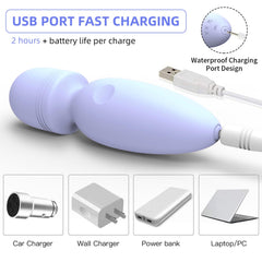 Fuwyiy USB-charging massager enables quick power-ups in about two hours.