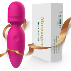Fuwyiy mini massager front view in rose red for portable back relaxation.