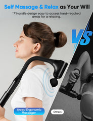 FVZ back massager extended reach enables 360° back relief for solo use.