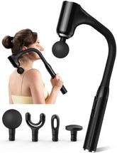 FVZ Massage Gun Deep Tissue with extended handle for easy self-back massage.