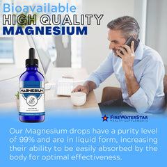 FWS Magnesium Citrate Liquid Drops glass bottle close-up