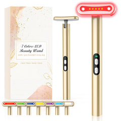 Fxtiaa red light wand on the face for smoother skin and at‑home use.