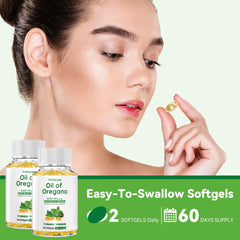 FYENCAM Black Seed Oil bottle paired with oregano blend for daily wellness