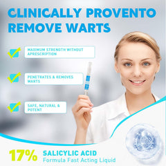 Gaayou Wart Removal liquid flow to tip showing strong formula.
