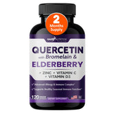 Gade Nutrition quercetin capsules with bromelain and elderberry for daily immune support.