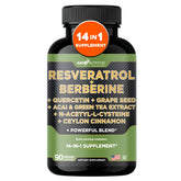 GADE NUTRITION Resveratrol-Berberine-Quercetin bottle for daily antioxidant support.