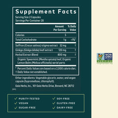 Gaia Herbs Adrenal Health vegan capsules ready to take with water.