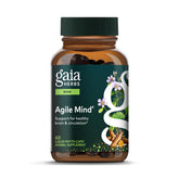 Gaia Herbs Agile Mind bottle front for stimulant-free brain support and focus