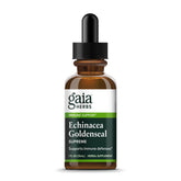 Gaia Herbs Echinacea Goldenseal Supreme bottle pour for simple daily immune support.