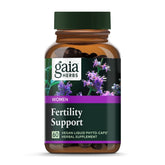 Gaia Herbs Fertility Support bottle front showing the vegan capsules.