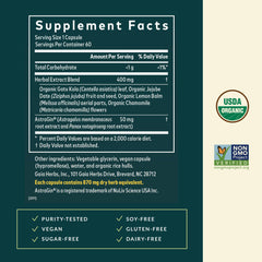 Gaia Herbs Gut Revival packaging front highlighting dairy-free, gluten-free ingredients for clean living.