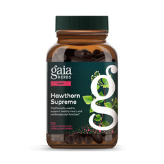 Gaia Herbs Hawthorn Supreme bottle front view for daily heart support