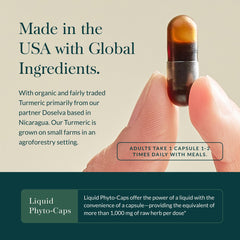 Label detail of Gaia Herbs bottle emphasizing ingredient list and potency
