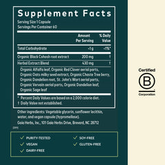 Gaia Herbs packaging shot for menopause daytime supplement