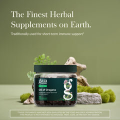 Gaia Herbs Oil of Oregano capsules pour for easy daily use