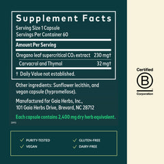 Gaia Herbs Oil of Oregano capsules offer convenient immune and antioxidant support.