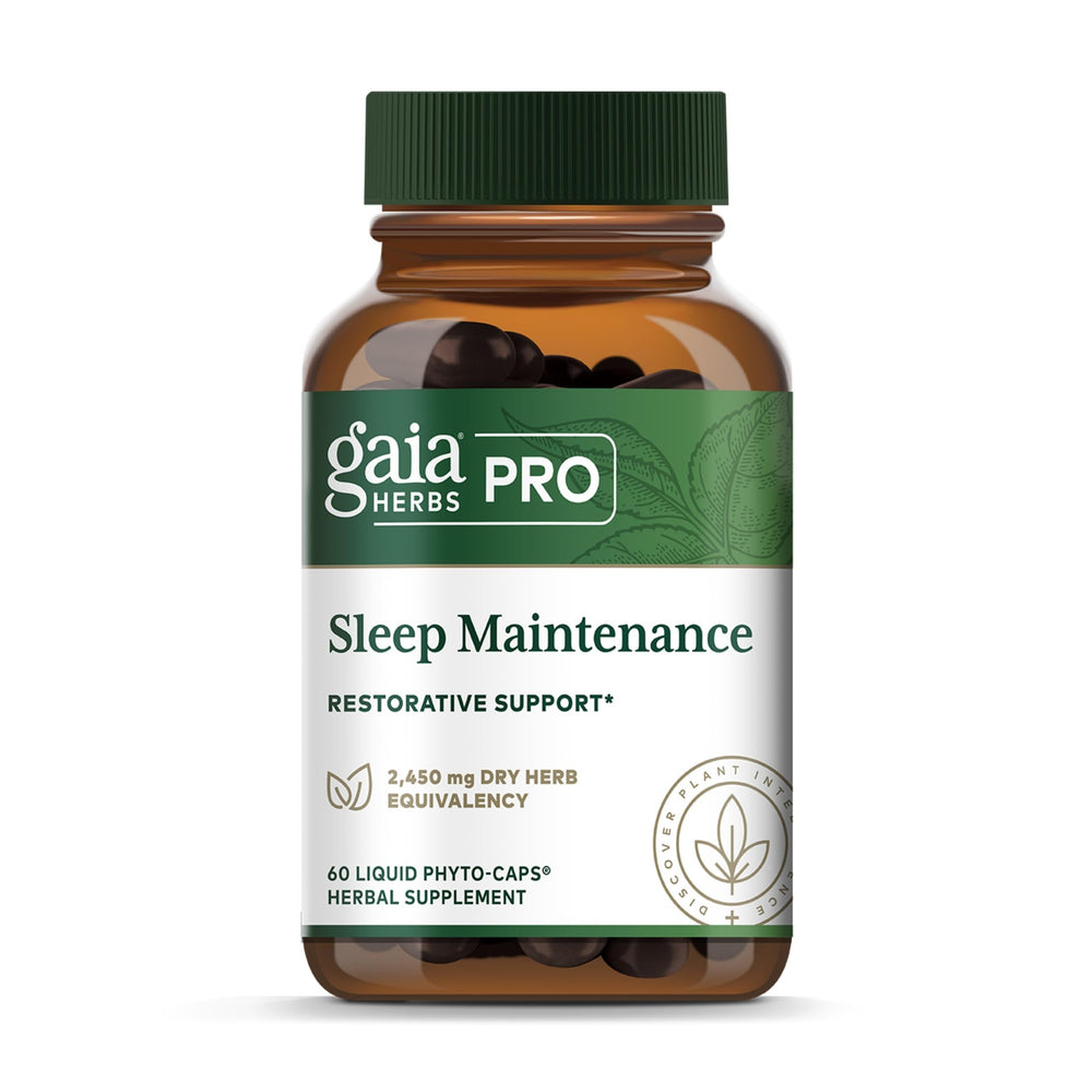 Gaia Herbs PRO Sleep Maintenance bottle for nightly use