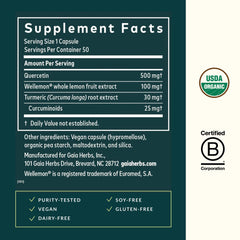 Gaia Herbs Quercetin Synergy capsules in a close-up