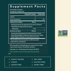 Gaia Herbs Quick Defense box packaging highlighting plant-based formula