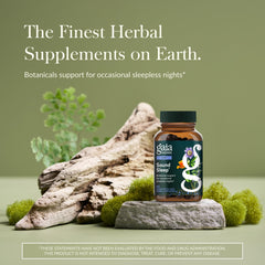Gaia Herbs Sound Sleep capsules close-up for easy nightly use.