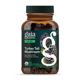 Gaia Herbs Turkey Tail fruiting body extract capsules for immune support.