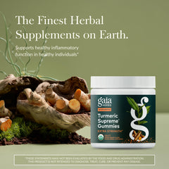 Gaia Herbs Turmeric Supreme Gummies lemon-ginger close-up for daily use