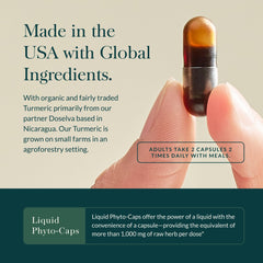 Gaia Herbs Turmeric Supreme packaging highlights gluten-free, dairy-free, soy-free features