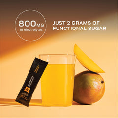 Gainful Hydration Packets Tropical Mango glass reveals refreshing, low-sugar hydration after activity