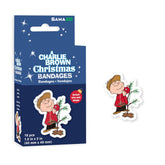 Vendajes GAMAGO Charlie Brown Navidad con diseño adorable para primeros auxilios.