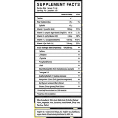 Gamer Supps GG Lemonade tub-label emphasizes vitamins and no fillers for daily use.