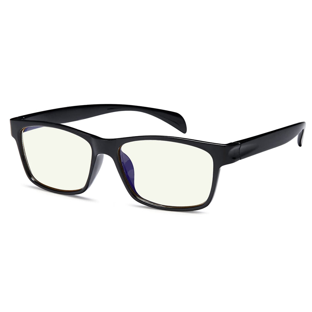 Gamma Ray Optics computer blue light glasses with amber tint reduce digital eye strain during gaming