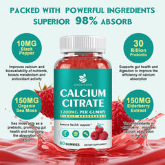 Two GAOLISHEN gummies daily for calcium intake.