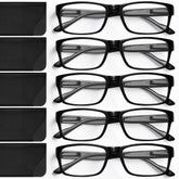 Gaoye 5-pack reading glasses for men and women, versatile for everyday reading.