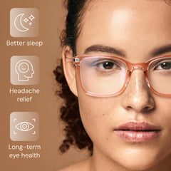 Gaoye amber lens close-up, anti-reflective and clear color accuracy.