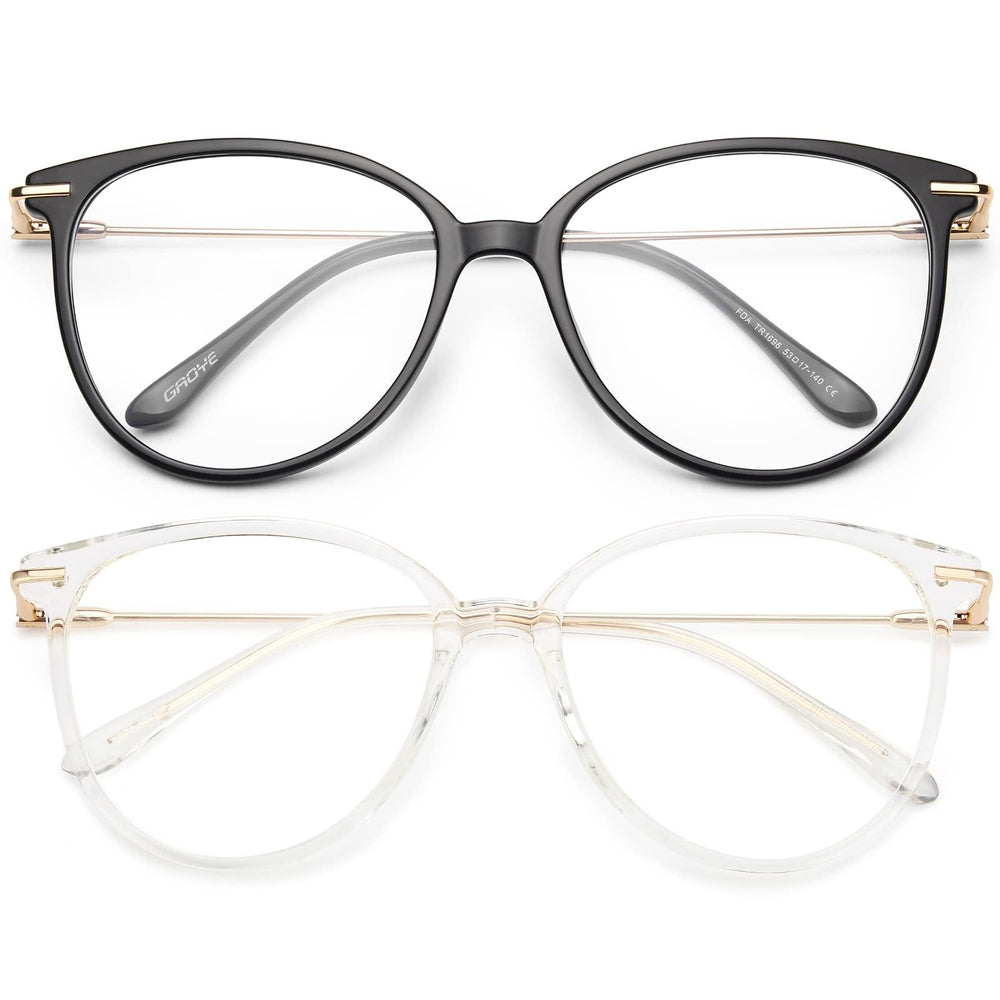 Gaoye blue light blocking glasses with cat-eye frame to reduce screen glare during long work sessions