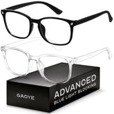 Gaoye blue light blocking glasses with fashion square frames reduce eye strain during screen time