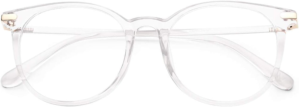 Gaoye blue light blocking glasses with retro round frame reduce screen glare during long work days.