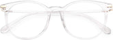 Gaoye blue light blocking glasses with retro round frame reduce screen glare during long work days.