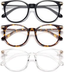Gaoye blue light blocking glasses with retro round frame for reduced glare on screens.