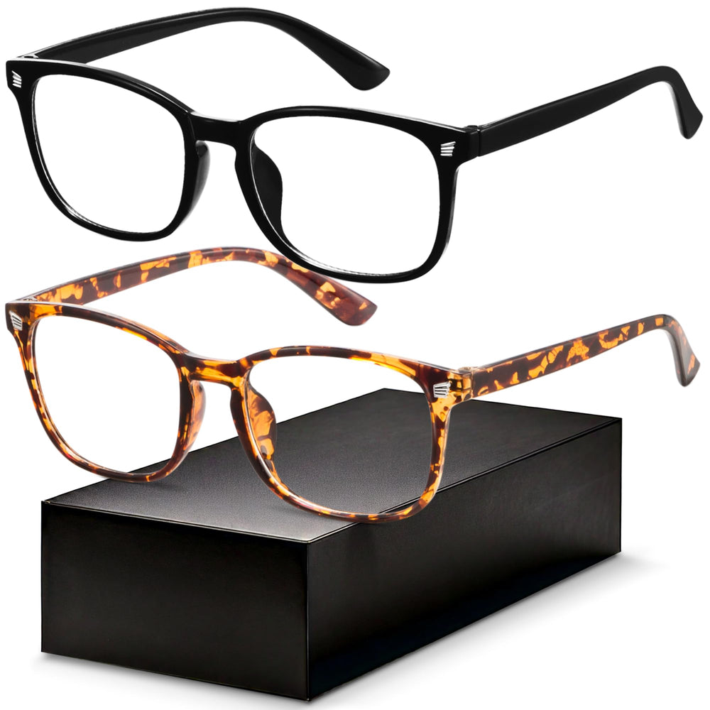 Gaoye blue light blocking glasses front view with square frame for screen time comfort