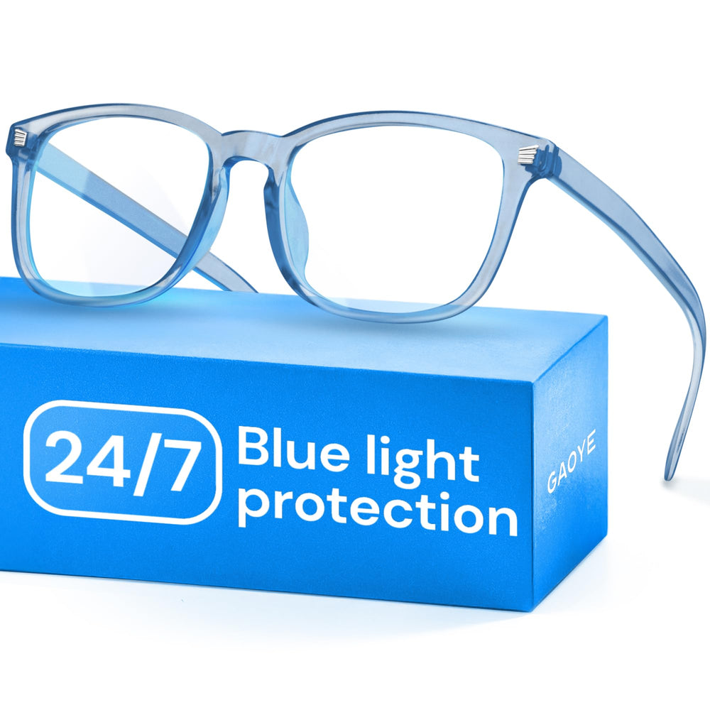Gaoye blue light glasses frame close-up for lightweight all-day wear.